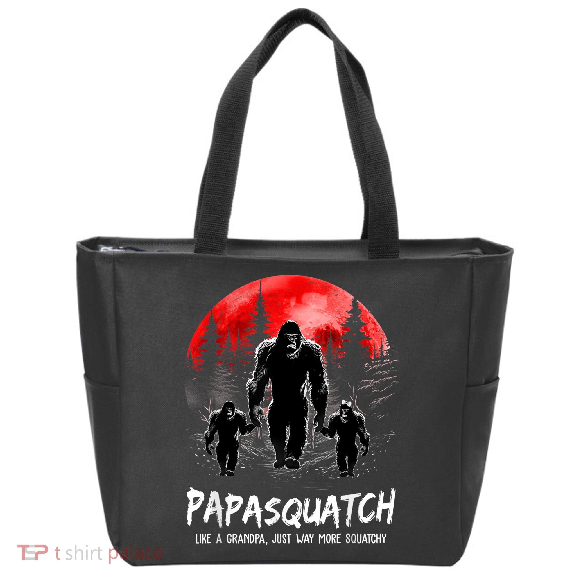 Papasquatch Like A Grandpa Just Way More Squatchy Funny Papa Tote Bag