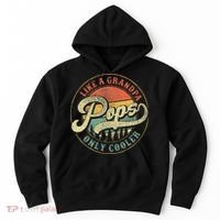 Pops Like A Grandpa Only Cooler Retro Gift Pops Dad Grandpa Hoodie thumb 0