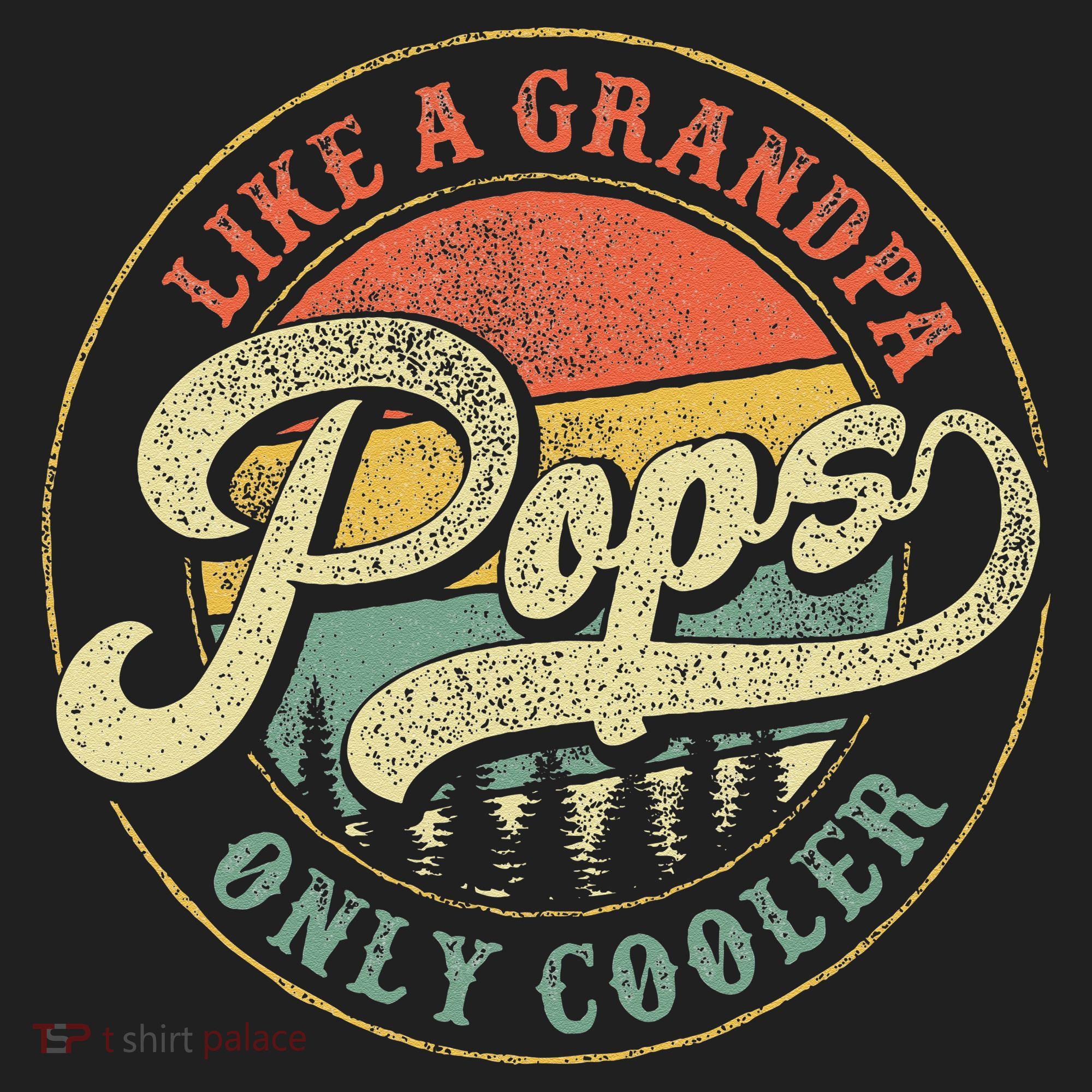 Pops Like A Grandpa Only Cooler Retro Gift Pops Dad Grandpa Beanie