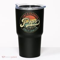 Pops Like A Grandpa Only Cooler Retro Gift Pops Dad Grandpa Tumbler thumb 0