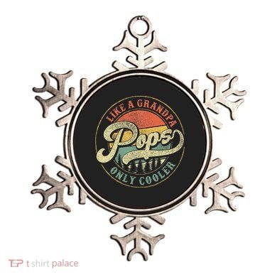 Pops Like A Grandpa Only Cooler Retro Gift Pops Dad Grandpa Ornament