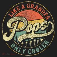 Pops Like A Grandpa Only Cooler Retro Gift Pops Dad Grandpa Hat thumb 2