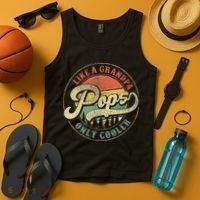 Pops Like A Grandpa Only Cooler Retro Gift Pops Dad Grandpa Tank Top thumb 4
