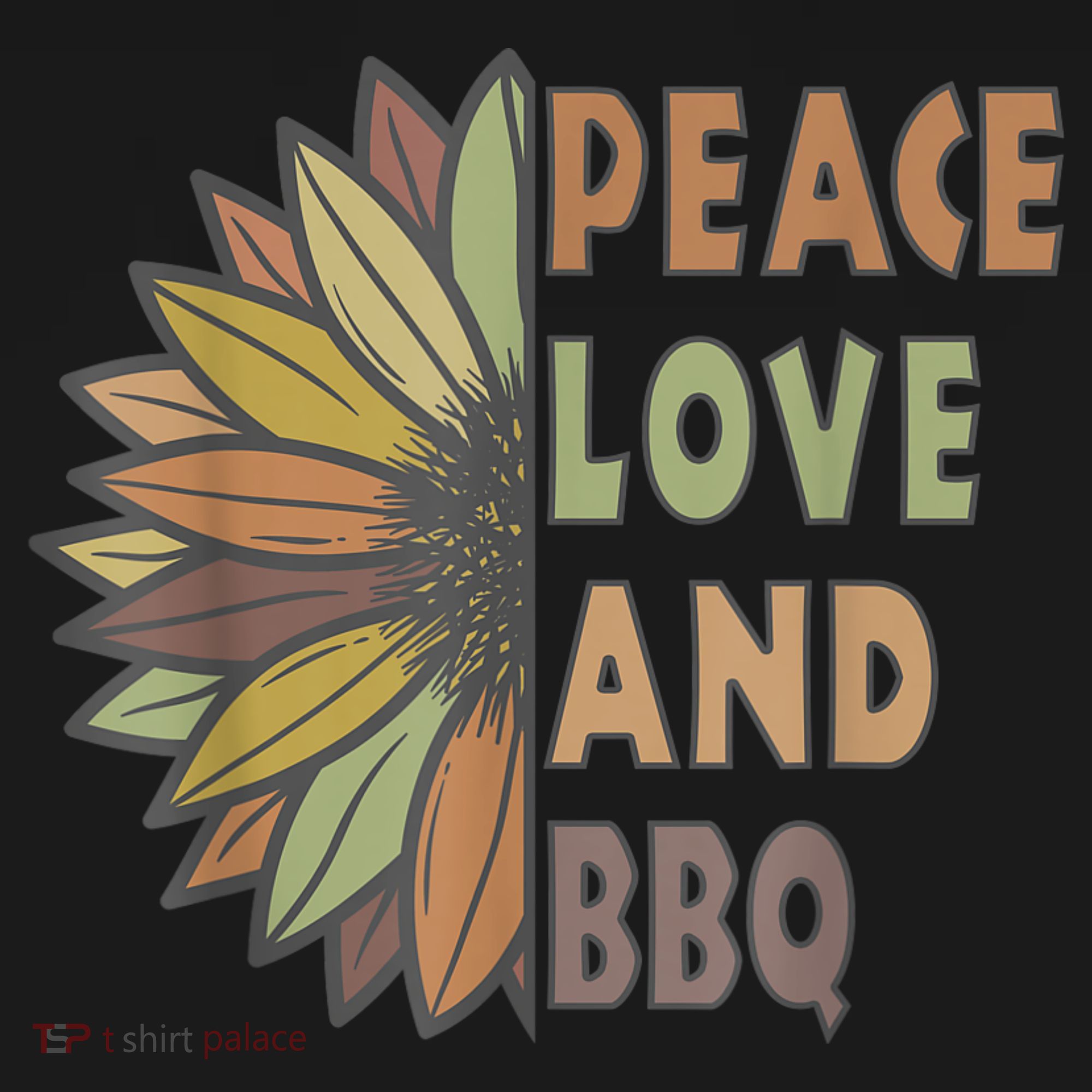Peace Love And BBQ Doggie Tank