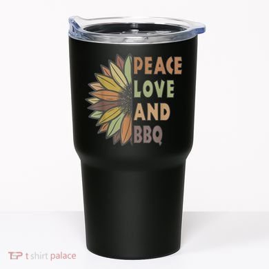Peace Love And BBQ Tumbler