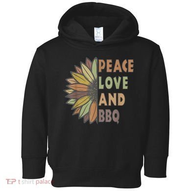 Peace Love And BBQ Toddler Hoodie