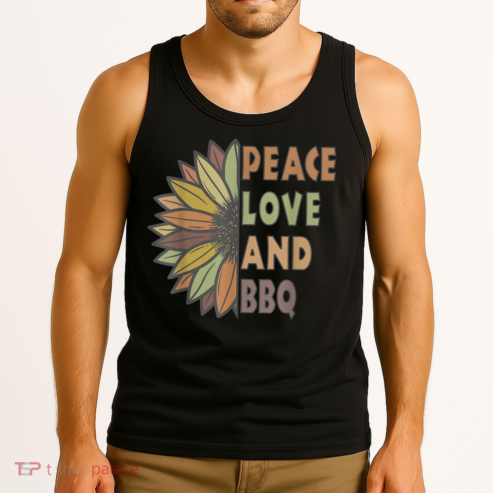 Peace Love And BBQ Tank Top