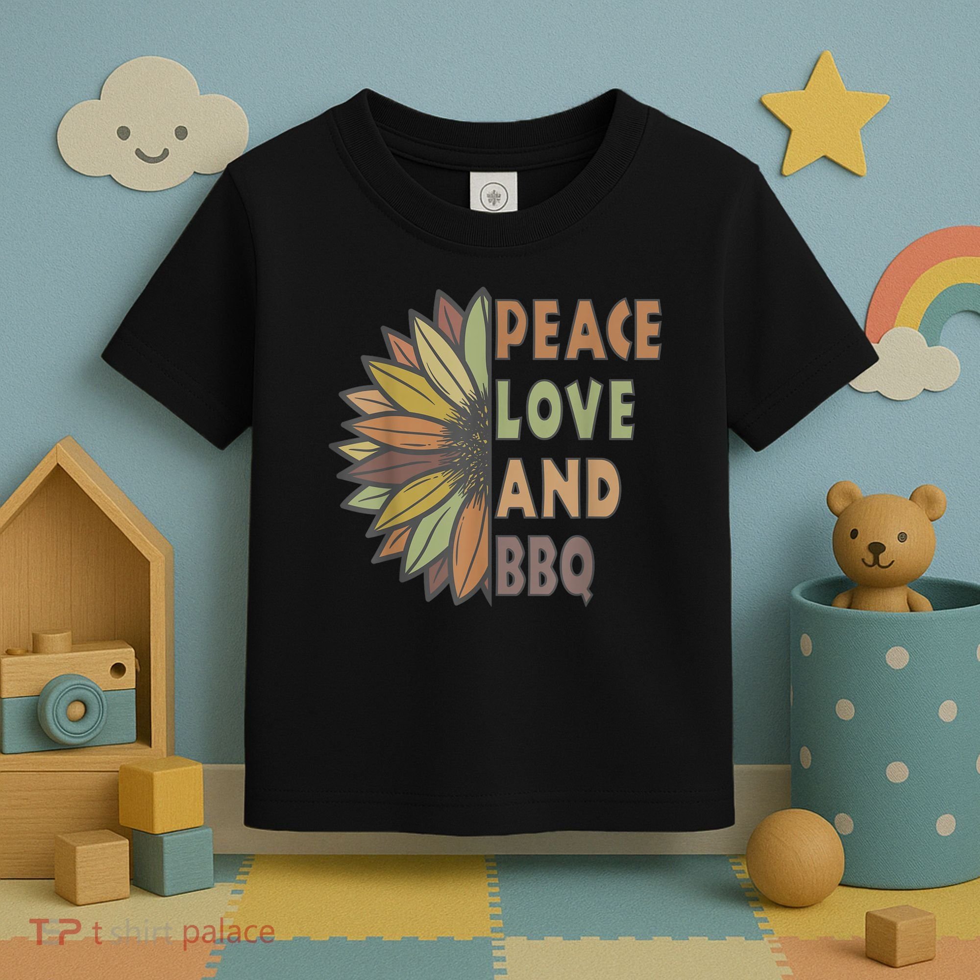 Peace Love And BBQ Toddler T-Shirt