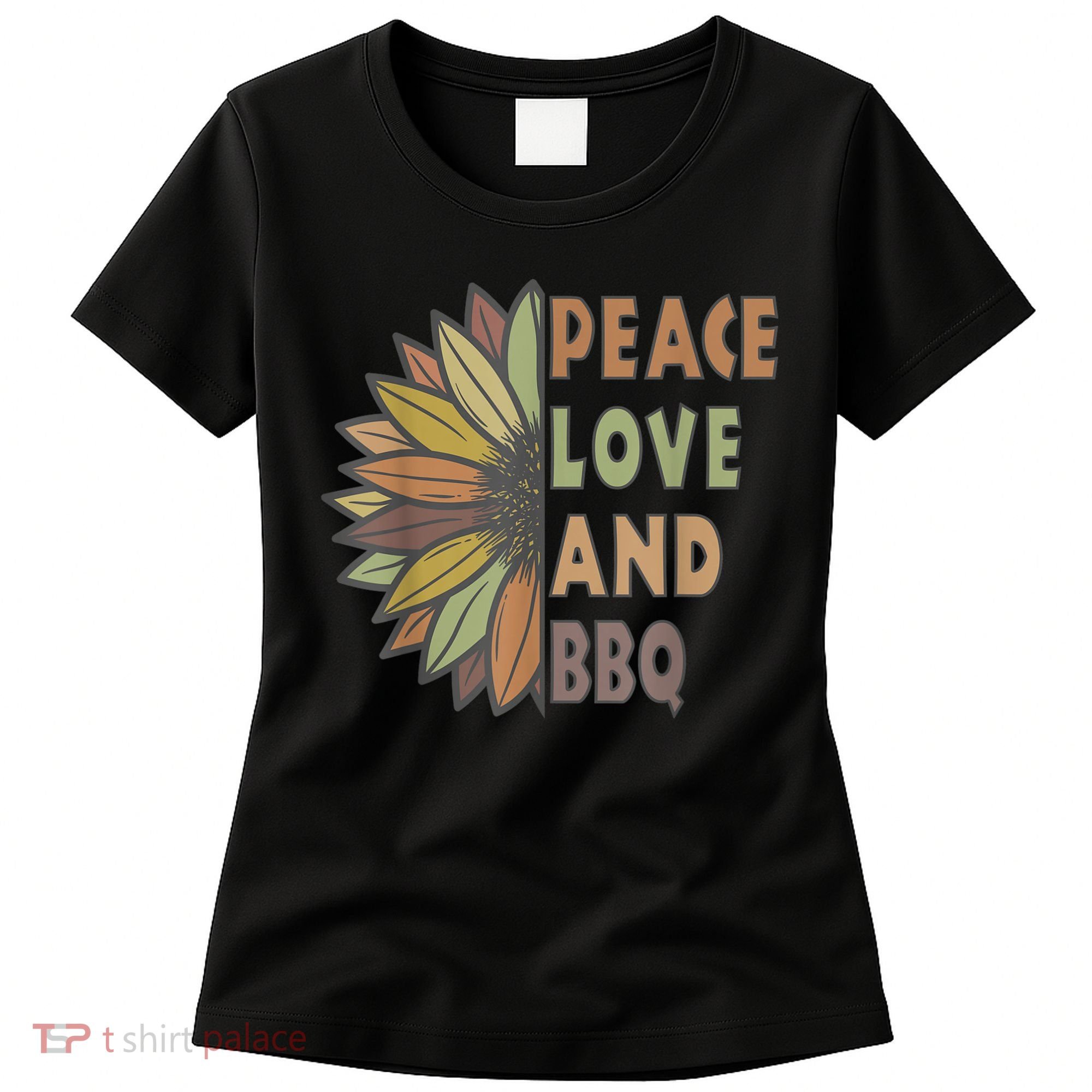 Peace Love And BBQ Women's T-Shirt