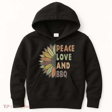Peace Love And BBQ Kids Hoodie