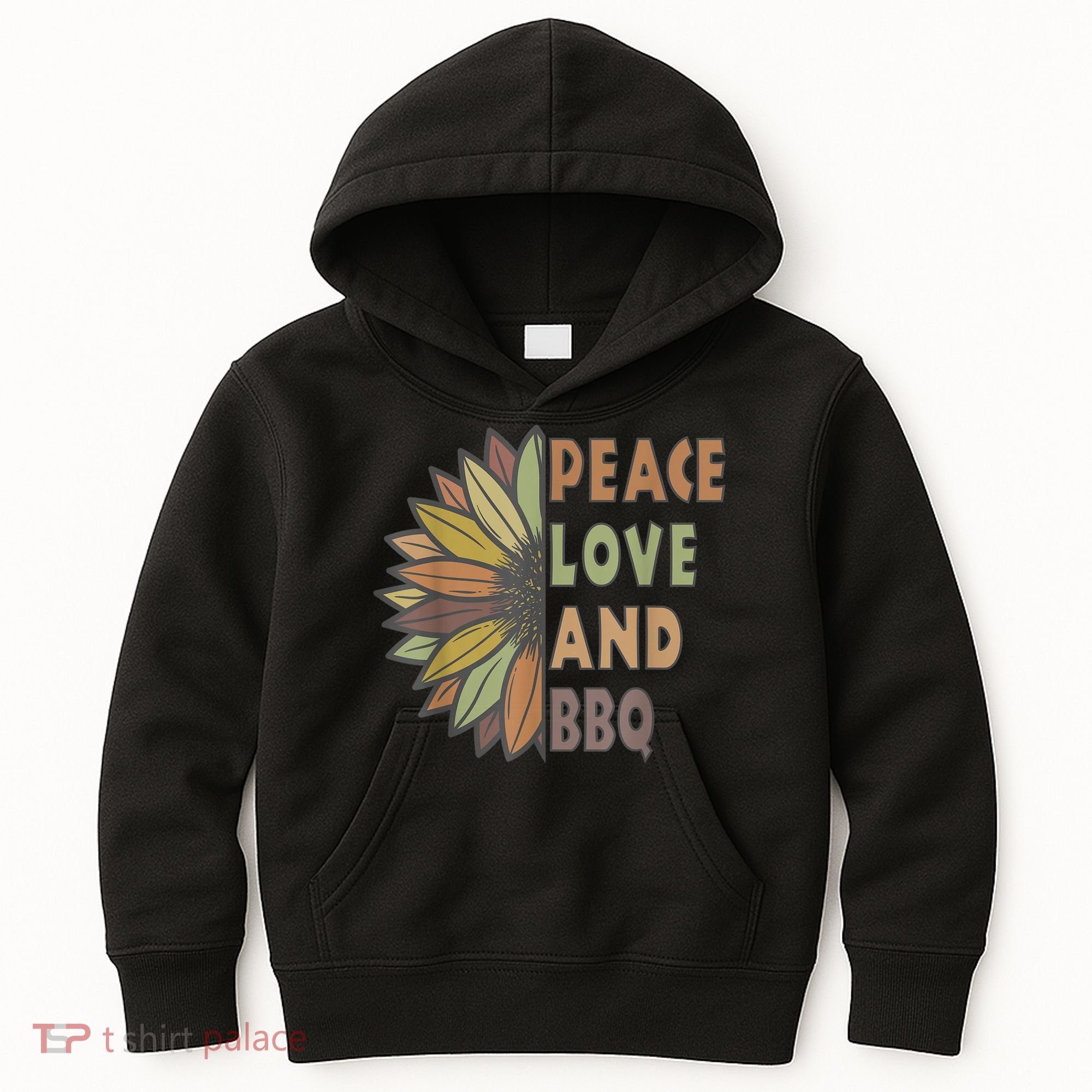 Peace Love And BBQ Kids Hoodie