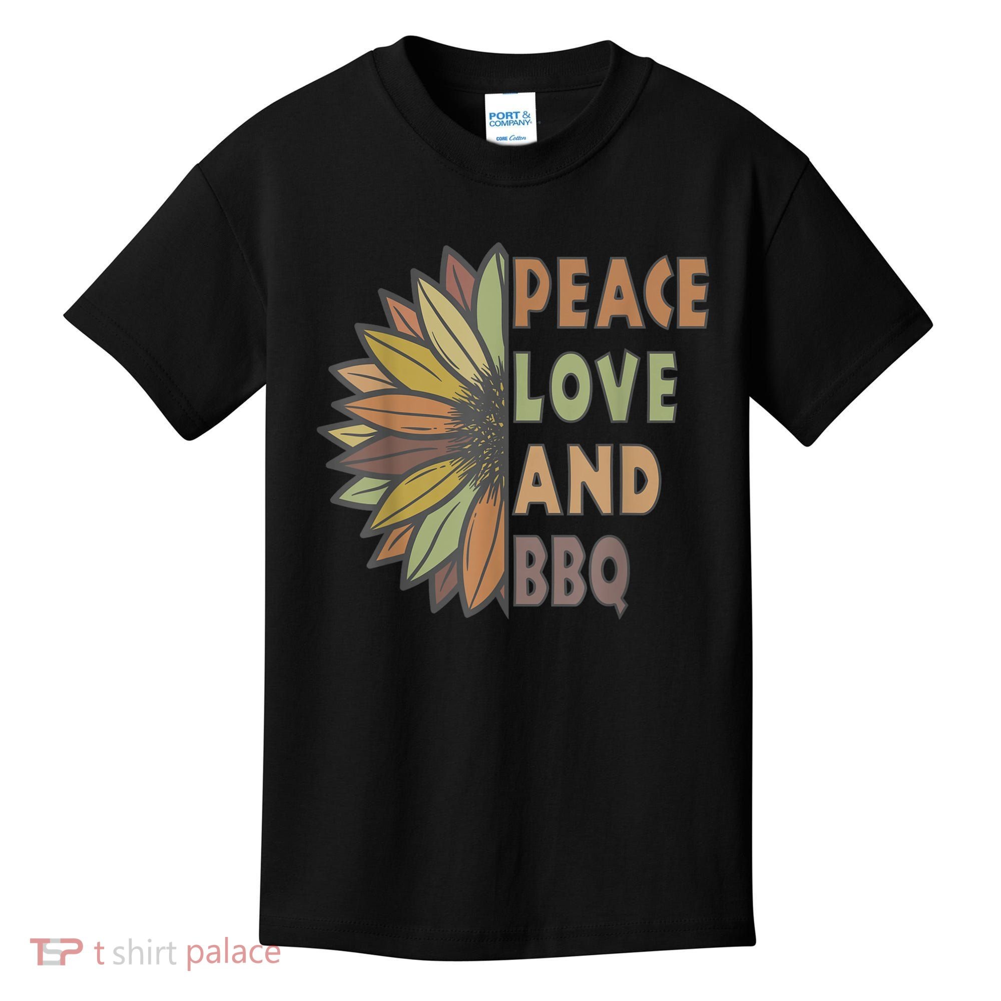 Peace Love And BBQ Kids T-Shirt
