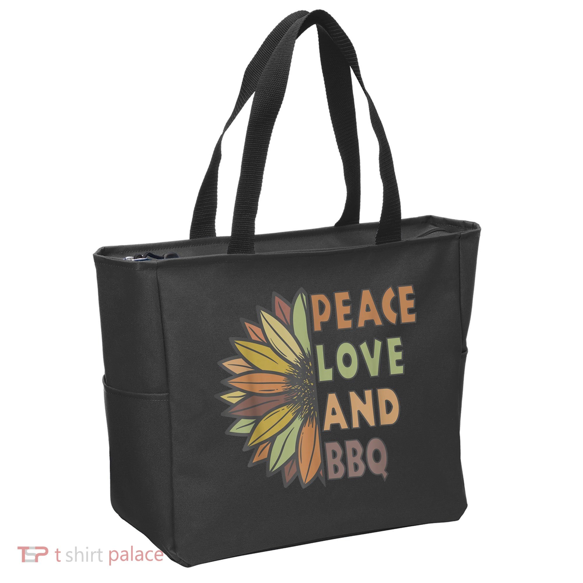 Peace Love And BBQ Tote Bag