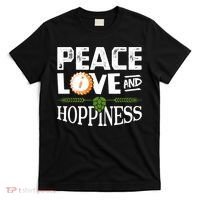Peace Love And Hoppiness Craft Beer IPA Lovers Brewing T-Shirt thumb 0