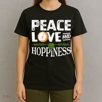 Peace Love And Hoppiness Craft Beer IPA Lovers Brewing T-Shirt thumb 4