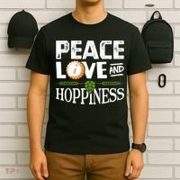 Peace Love And Hoppiness Craft Beer IPA Lovers Brewing T-Shirt thumb 6