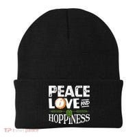 Peace Love And Hoppiness Craft Beer IPA Lovers Brewing Beanie thumb 0
