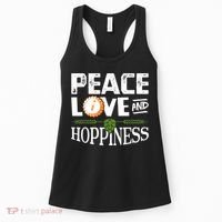 Peace Love And Hoppiness Craft Beer IPA Lovers Brewing Women's Tank Top thumb 0