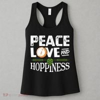 Peace Love And Hoppiness Craft Beer IPA Lovers Brewing Women's Tank Top thumb 3