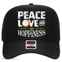 Peace Love And Hoppiness Craft Beer IPA Lovers Brewing Hat thumb 0