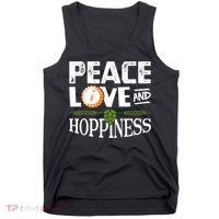 Peace Love And Hoppiness Craft Beer IPA Lovers Brewing Tank Top thumb 0