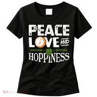 Peace Love And Hoppiness Craft Beer IPA Lovers Brewing Women's T-Shirt thumb 0