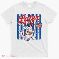 Patriotic Later Alligator USA American  Flag Fourth Of July 250th Anniversary T-Shirt thumb 0