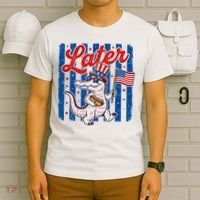 Patriotic Later Alligator USA American  Flag Fourth Of July 250th Anniversary T-Shirt thumb 6