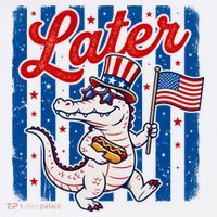 Patriotic Later Alligator USA American  Flag Fourth Of July 250th Anniversary T-Shirt thumb 7