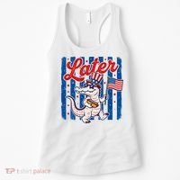 Patriotic Later Alligator USA American  Flag Fourth Of July 250th Anniversary Women's Tank Top thumb 0