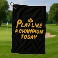 Play Like A Champions Todays For Funny Gift Golf Towel thumb 1