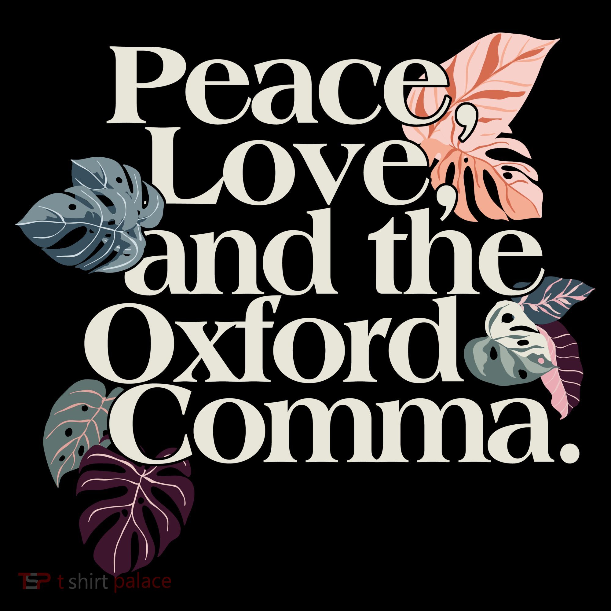 Peace Love And The Comma Grammar Lover Ornament