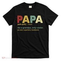 Papa Like A Grandfather But So Much Cooler Vintage Dad Grandpa T-Shirt thumb 0