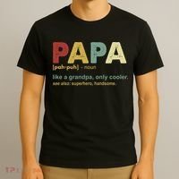 Papa Like A Grandfather But So Much Cooler Vintage Dad Grandpa T-Shirt thumb 3