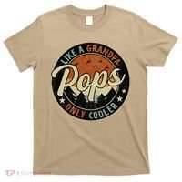 Pops Like A Grandpa Only Cooler Vintage Retro Fathers Day T-Shirt thumb 0