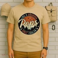 Pops Like A Grandpa Only Cooler Vintage Retro Fathers Day T-Shirt thumb 6