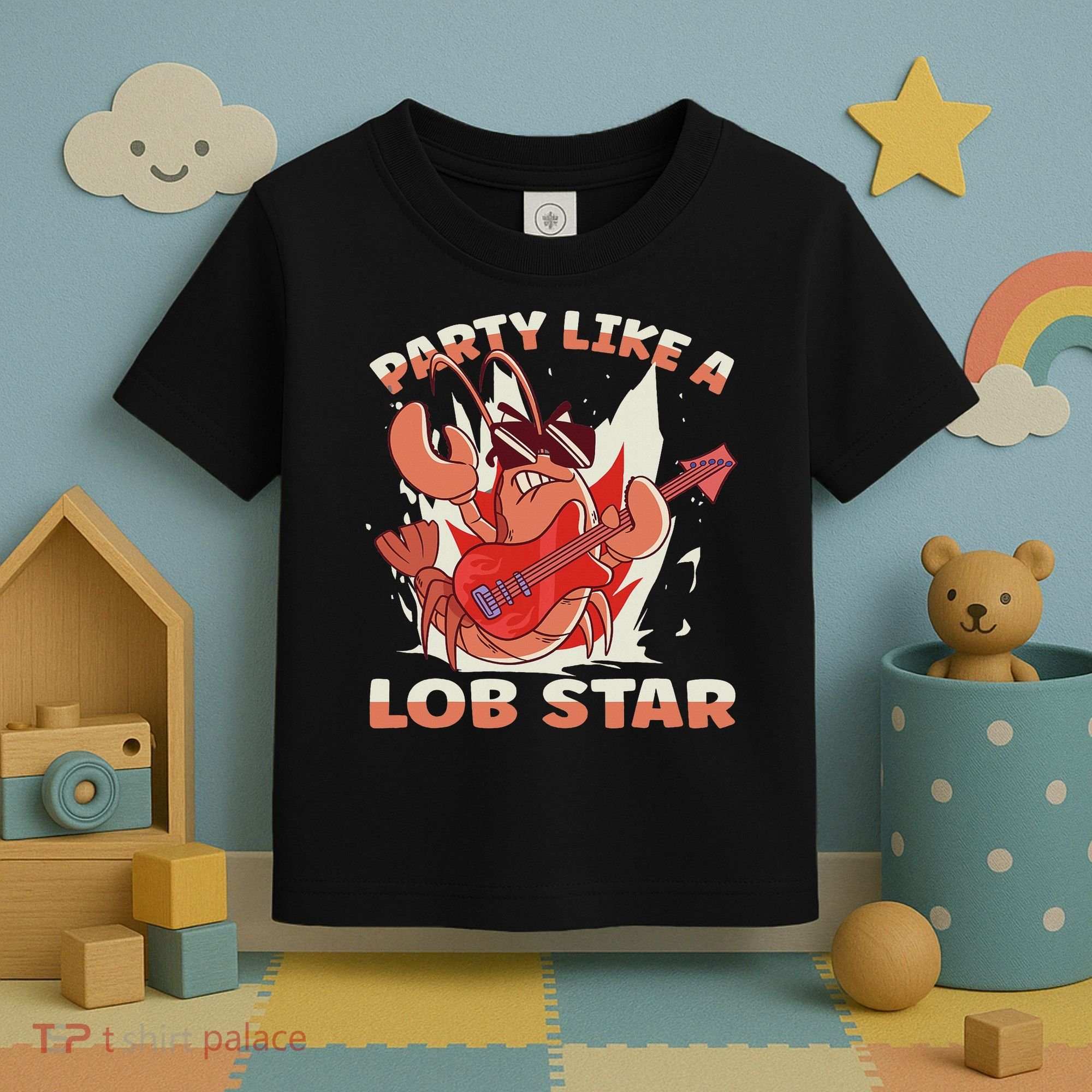 Party Like A Lob Star Lobster Toddler T-Shirt