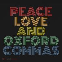 Peace Love And Oxford Commas Cool Gift Pajama Set thumb 2