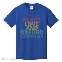 Peace Love And Oxford Commas Cool Gift Kids T-Shirt thumb 0