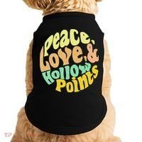 Peace Love And Hollow Points Doggie Tank thumb 0