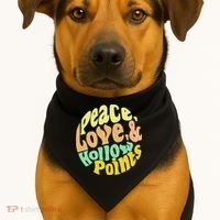 Peace Love And Hollow Points USA-Made Doggie Bandana thumb 1