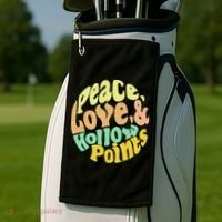 Peace Love And Hollow Points Golf Towel thumb 2
