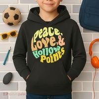 Peace Love And Hollow Points Kids Hoodie thumb 2