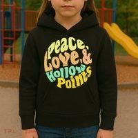 Peace Love And Hollow Points Kids Hoodie thumb 3