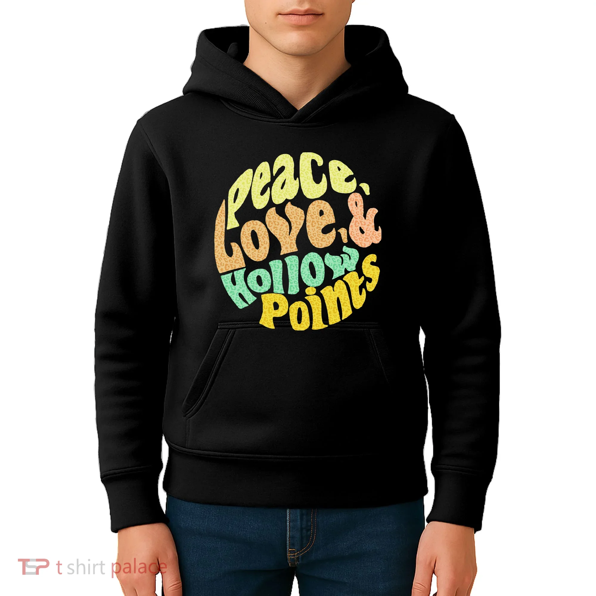 Peace Love And Hollow Points Kids Hoodie