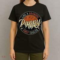 Pappy Like A Grandpa Only Cooler Vintage Retro Father's Day T-Shirt thumb 4