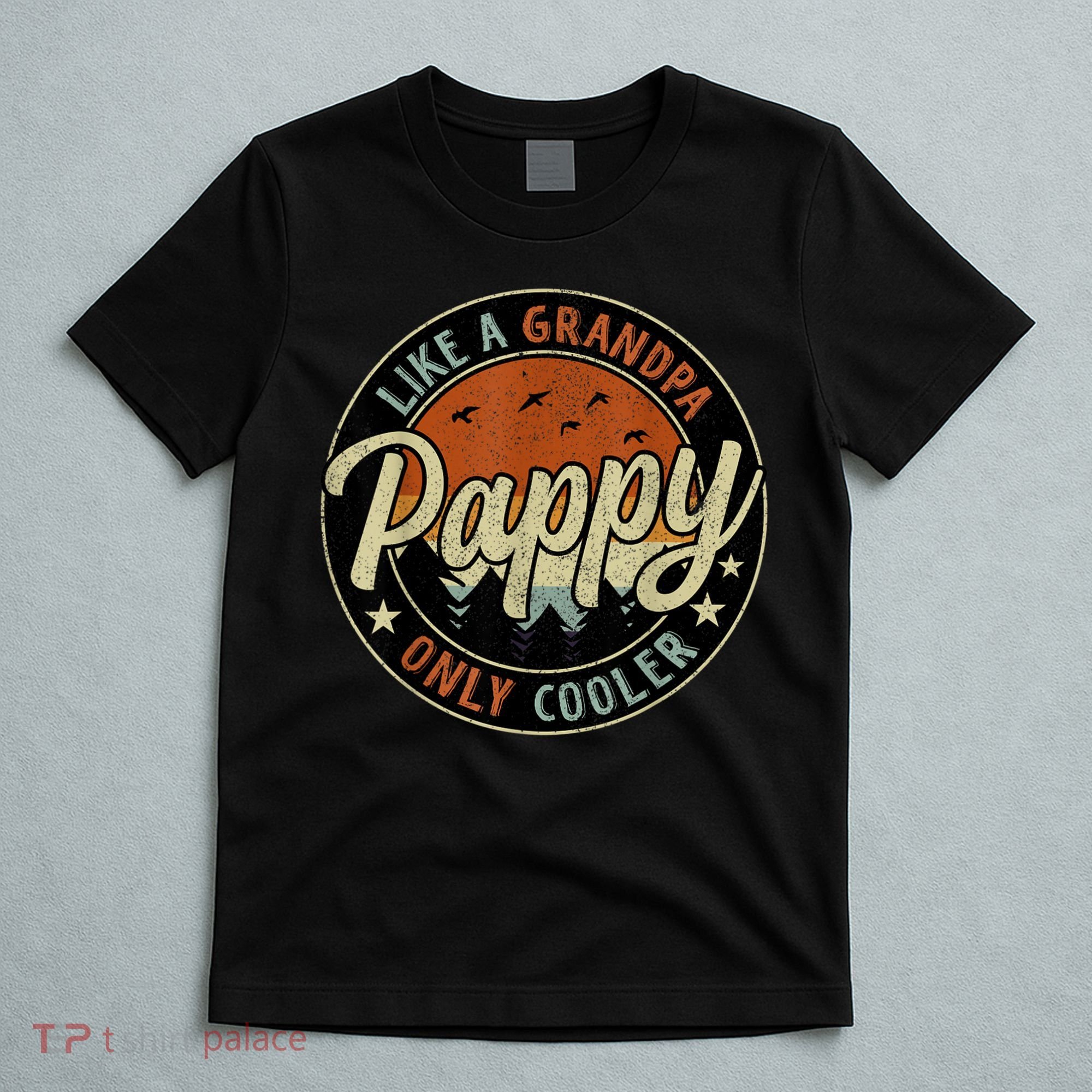Pappy Like A Grandpa Only Cooler Vintage Retro Father's Day T-Shirt
