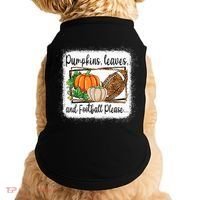 Pumpkin Leaves And Football Please Leopard Fall Vibes Gift Doggie Tank thumb 0
