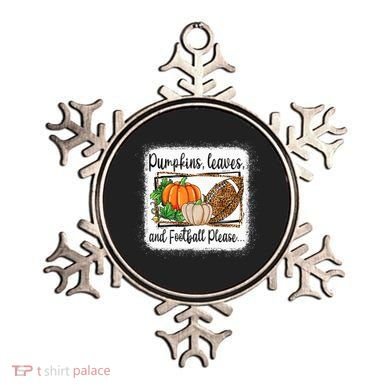 Pumpkin Leaves And Football Please Leopard Fall Vibes Gift Ornament