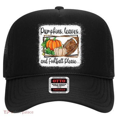 Pumpkin Leaves And Football Please Leopard Fall Vibes Gift Hat